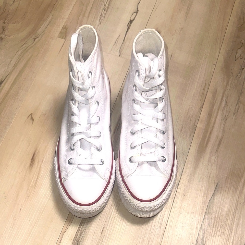 Classic White High-Top Kids Shoes
